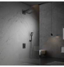Душевой комплект Vincea Inspire встраиваемый, термостат, 2 режима, черный