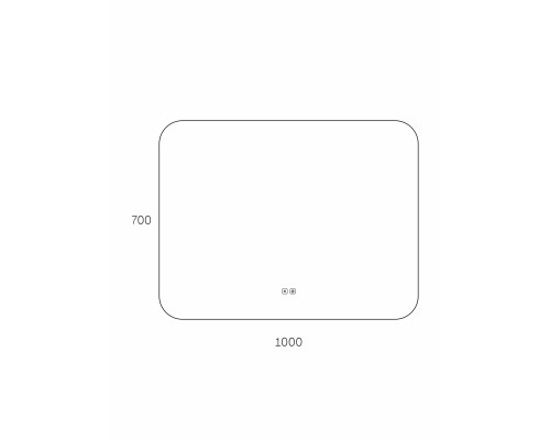Зеркало Taliente Zled-B с LED-подсветкой, 100x70см, прямоугольное, с антизапотеванием