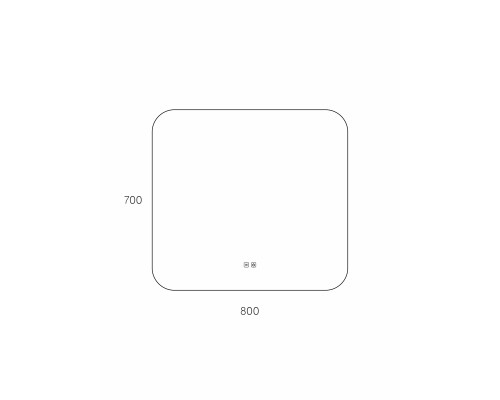 Зеркало Taliente Zled-B с LED-подсветкой, 80x70см, прямоугольное, с антизапотеванием