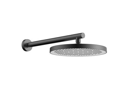 Верхний душ с держателем Vincea VSHD-42CGM вороненая сталь