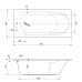 Акриловая ванна Cezares Arno 170x80 ARNO-170-80-45-W37 без гидромассажа