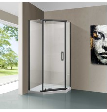 Душевой уголок Vincea Stresa VSP-1S900CLGM 900x900 вороненая сталь стекло прозрачное