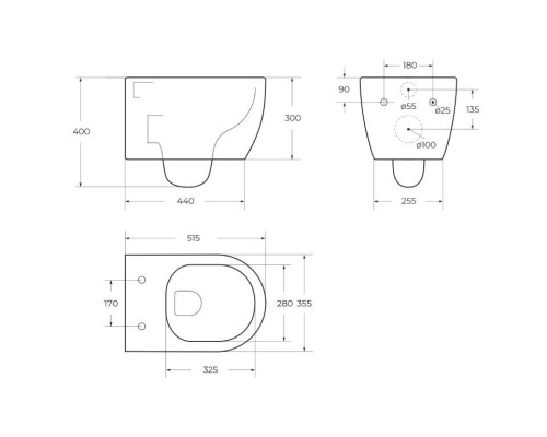 Чаша унитаза BelBagno BB105CHR
