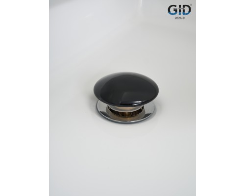 Черный керамический донный клапан Gid BL100-1 72202k с переливом
