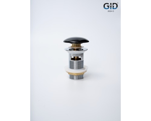 Черный керамический донный клапан Gid BL100-1 72202k с переливом