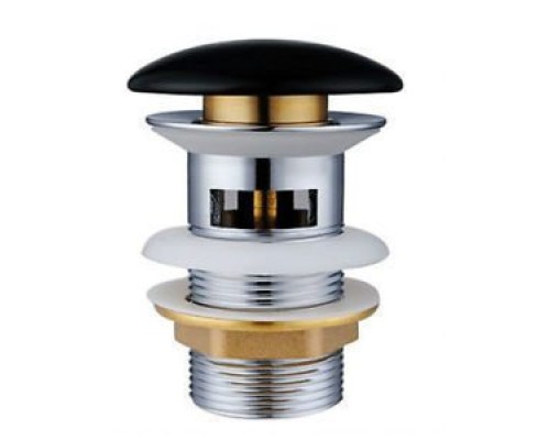 Черный керамический донный клапан Gid BL100-1 72202k с переливом