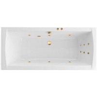 Ванна гидромассажная EXCELLENT Aquaria Lux Slim 180x80 LINE золото