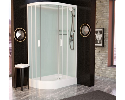 Душевая кабина Frank F418R White правосторонняя 100x80x220 см