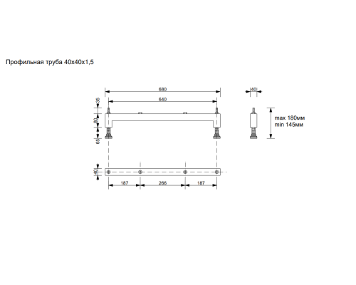 Ножки для ванны Taliente шириной 750,800 мм с регулируемыми опорами