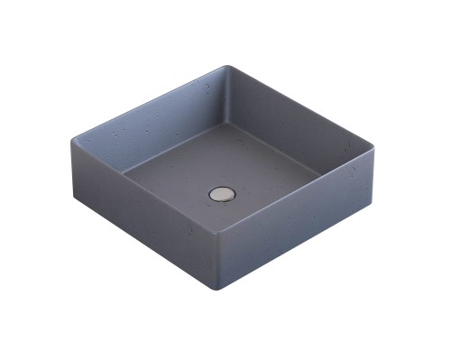 Раковина накладная бетонная Uperwood Square 39х39х12 см, квадратная, графит
