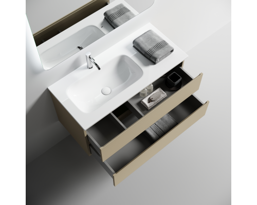 Тумба под раковину Настенная Sancos Folk 99.5 FL100LCP Капучино