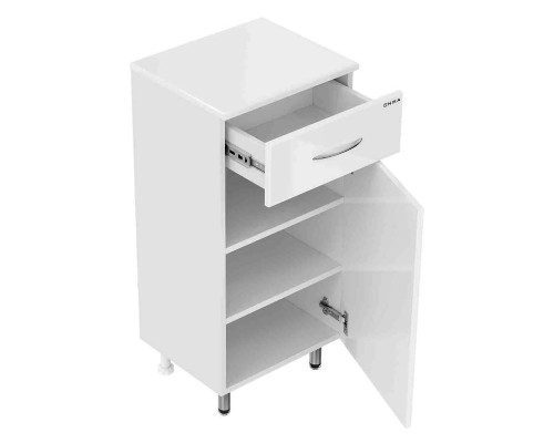 Полупенал Onika Каприз 40 напольный, белый, правый