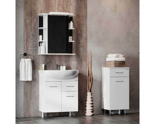 Полупенал Onika Каприз 40 напольный, белый, правый