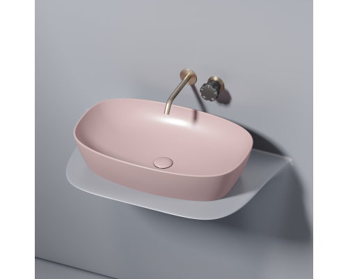 Чаша накладная овальная Ceramica Nova Element 60x38 Розовый Матовый