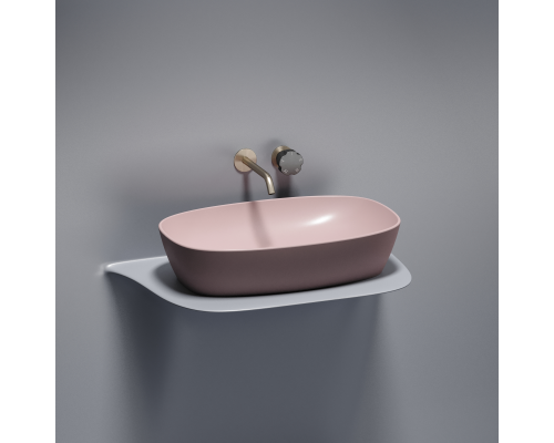 Чаша накладная овальная Ceramica Nova Element 60x38 Розовый Матовый