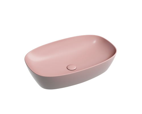 Чаша накладная овальная Ceramica Nova Element 60x38 Розовый Матовый