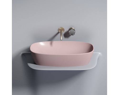 Чаша накладная овальная Ceramica Nova Element 60x38 Розовый Матовый