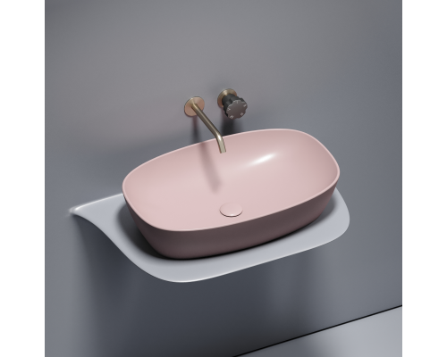 Чаша накладная овальная Ceramica Nova Element 60x38 Розовый Матовый