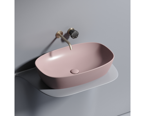 Чаша накладная овальная Ceramica Nova Element 60x38 Розовый Матовый