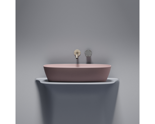 Чаша накладная овальная Ceramica Nova Element 60x38 Розовый Матовый