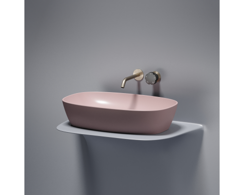 Чаша накладная овальная Ceramica Nova Element 60x38 Розовый Матовый