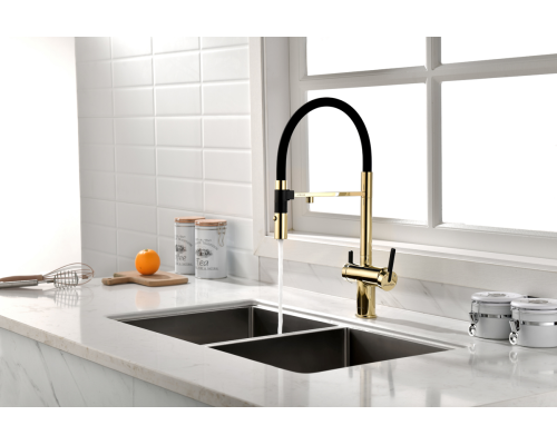 Смеситель для кухни Gravity Gr213188-G золото Starke-Paulmark