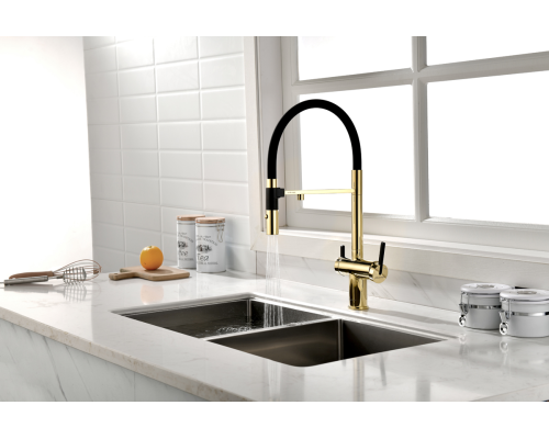 Смеситель для кухни Gravity Gr213188-G золото Starke-Paulmark