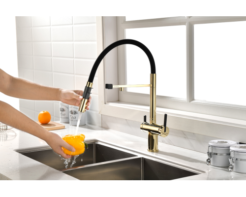 Смеситель для кухни Gravity Gr213188-G золото Starke-Paulmark