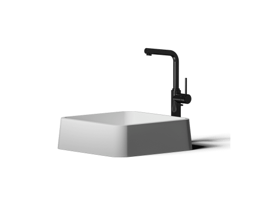 Накладная раковина-чаша из искусственного камня Monblan Brana 415x415x130 цвет белый