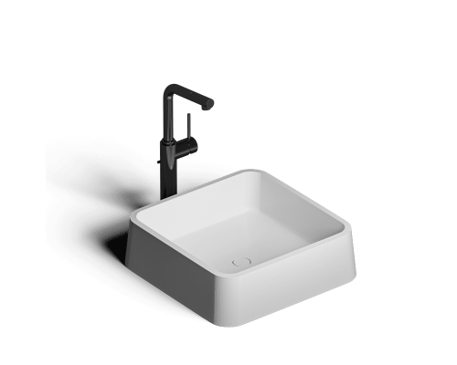 Накладная раковина-чаша из искусственного камня Monblan Brana 415x415x130 цвет белый