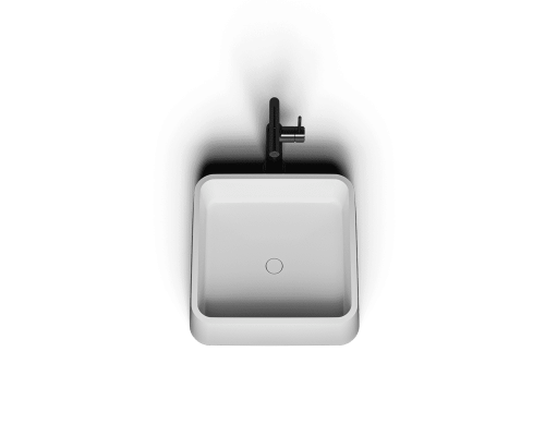 Накладная раковина-чаша из искусственного камня Monblan Brana 415x415x130 цвет белый