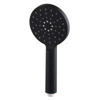 Ручной душ антикальцевый AQG NITE RD 120 мм, 2х режимный, черный матовый