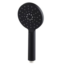 Ручной душ антикальцевый AQG NITE RD 120 мм, 2х режимный, черный матовый