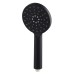 Ручной душ антикальцевый AQG NITE RD 120 мм, 2х режимный, черный матовый