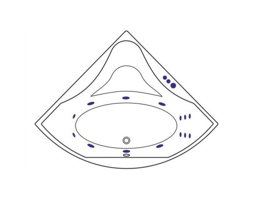 Ванна гидромассажная EXCELLENT Glamour 150x150 SMART золото