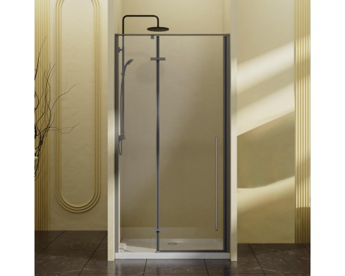Душевая дверь Vincea Slim-N VDPH-5SN90CLGM, 90, вороненая сталь, стекло прозрачное