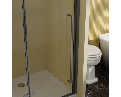 Душевая дверь Vincea Slim-N VDPH-5SN90CLGM, 90, вороненая сталь, стекло прозрачное