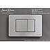 Клавиша смыва Iberica Blanca Inox-C 246x165, хром матовый, нержавеющая сталь