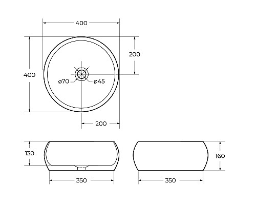 Раковина накладная BelBagno BB1065 Раковина накладная BelBagno BB1065