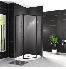 Душевой уголок BelBagno Uno 90х90 UNO-195-P-1-90-C-NERO Черный матовый