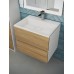 Тумба под раковину 60 см, Uperwood Barsa, белая/дуб сонома