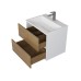 Тумба под раковину 60 см, Uperwood Barsa, белая/дуб сонома
