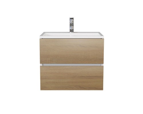 Тумба под раковину 60 см, Uperwood Barsa, белая/дуб сонома