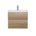 Тумба под раковину 60 см, Uperwood Barsa, белая/дуб сонома