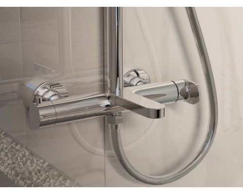 Душевая стойка Vincea Rondo VSFS-1R1CH с изливом, хром