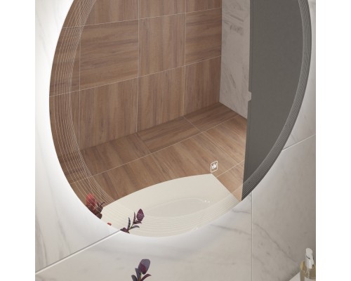 Зеркало Cezares Eco 70 CZR-SPC-ECO-700-LED-TCH с подсветкой с лазерной гравировкой и сенсорным выключателем