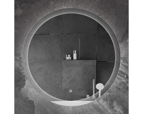 Зеркало Cezares Eco 70 CZR-SPC-ECO-700-LED-TCH с подсветкой с лазерной гравировкой и сенсорным выключателем