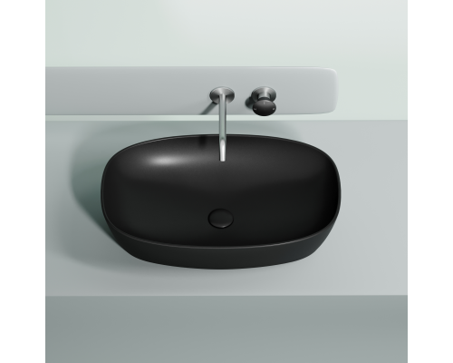 Чаша накладная овальная Ceramica Nova Element 60x38 Чёрный Матовый