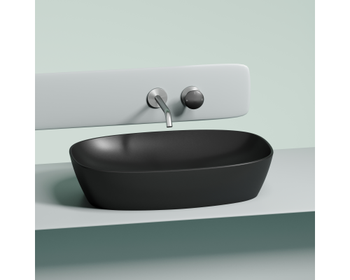 Чаша накладная овальная Ceramica Nova Element 60x38 Чёрный Матовый