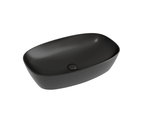 Чаша накладная овальная Ceramica Nova Element 60x38 Чёрный Матовый